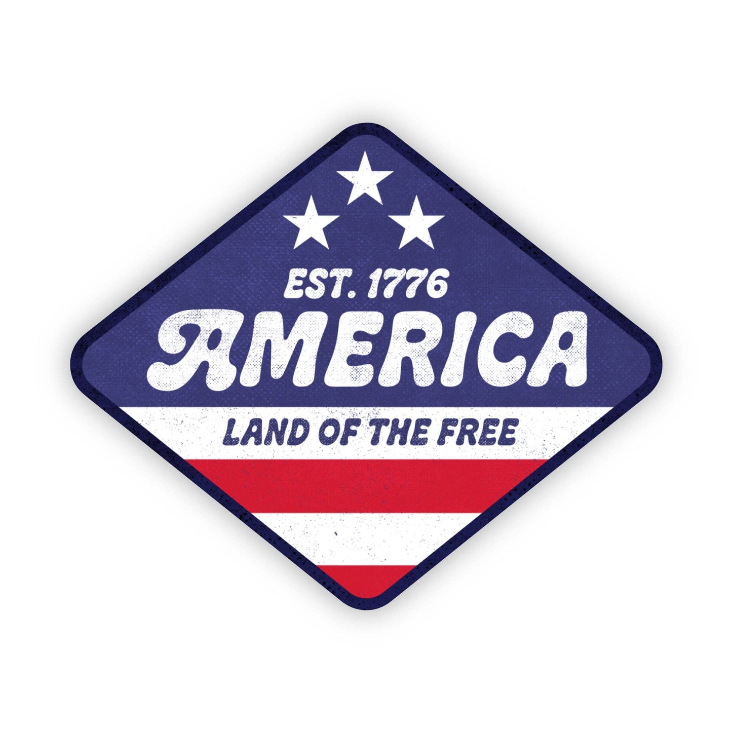 Big Moods - "America Land of the Free" USA Diamond Badge Sticker