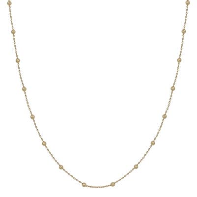Water Resistant Gold Beaded 16"-18" Necklace