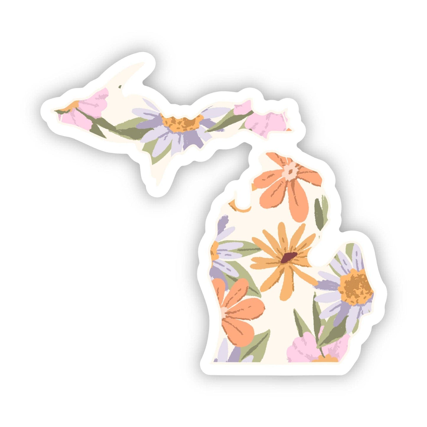 Big Moods - Michigan Floral Pattern Sticker