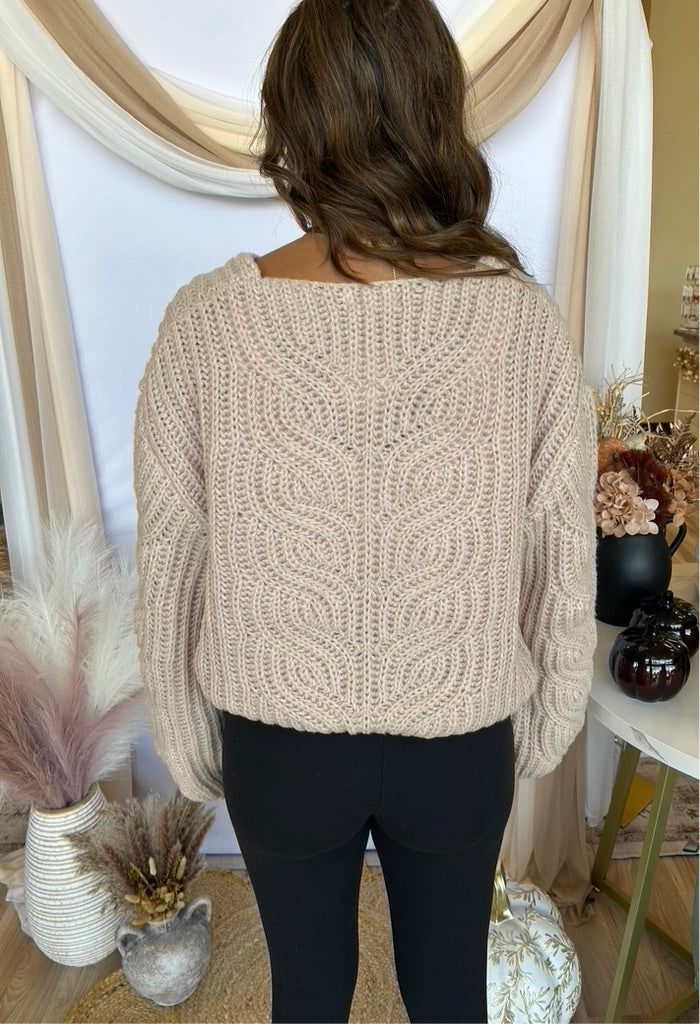 Falling for You Cropped Sweater