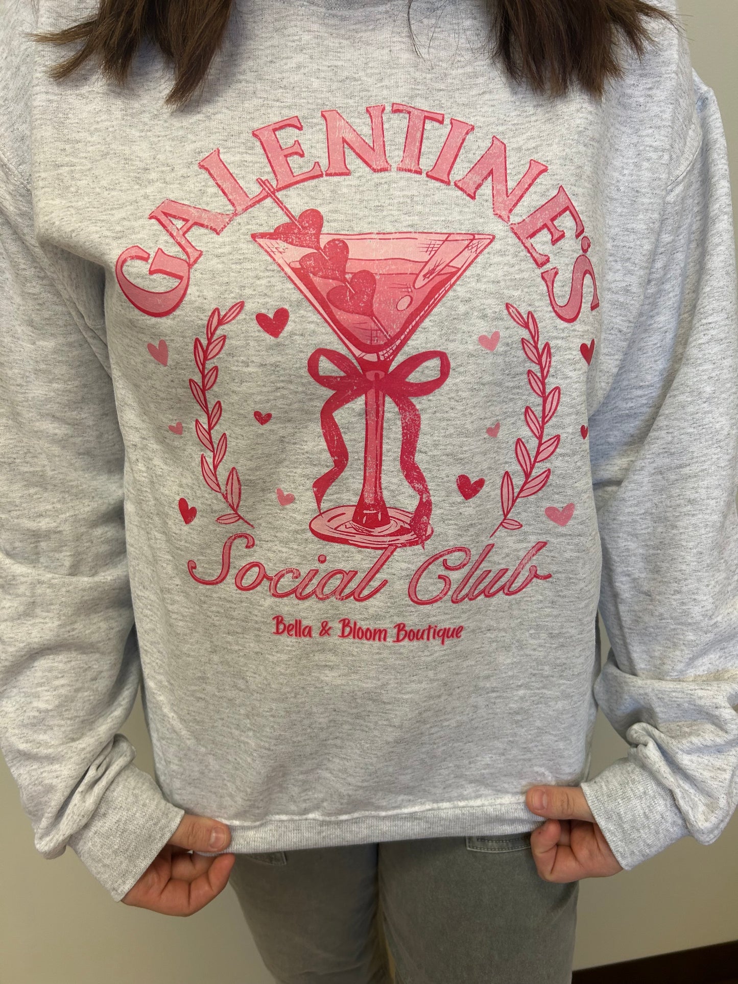 Galentines Social Club Bella and Bloom Boutique Sweatshirts