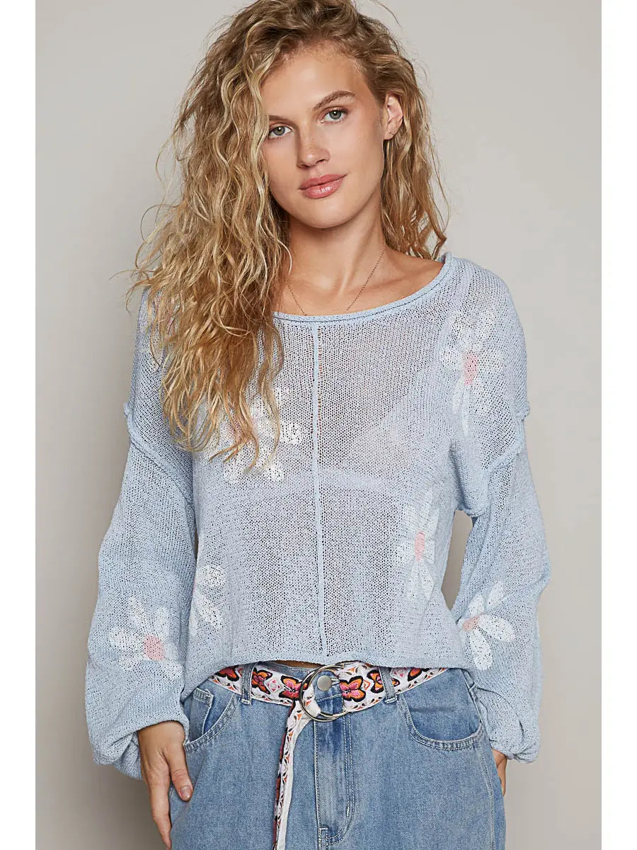 Petal Puffs Sweater Top
