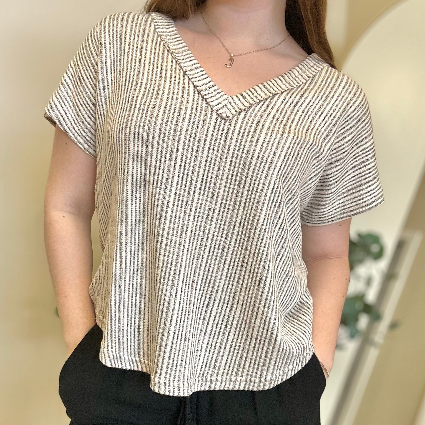 Easy V Knit Top