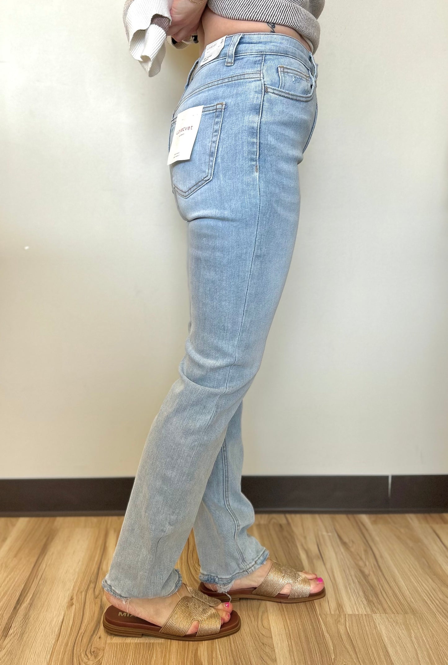 90'S VINTAGE SUPER HIGH RISE STRAIGHT JEANS