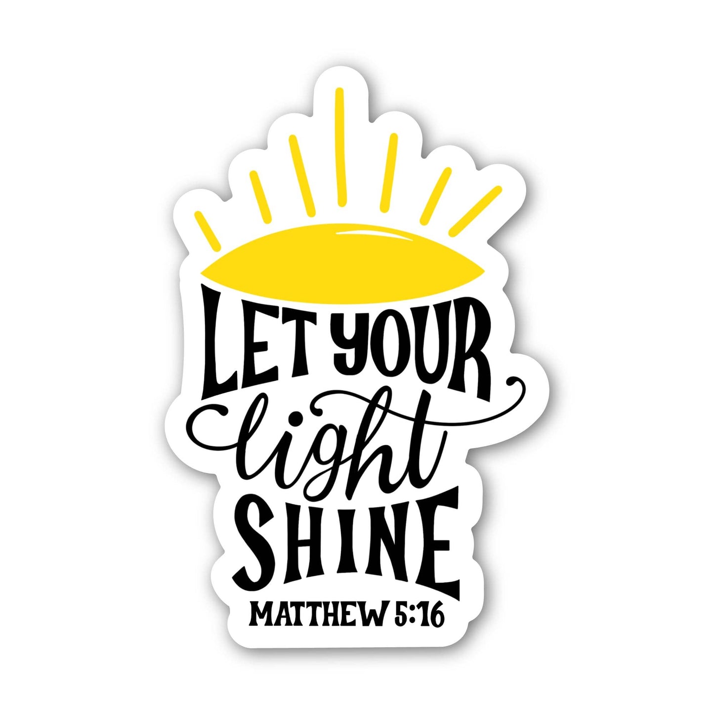 Big Moods - Let Your Light Shine Matthew 5:16 Faith Sticker