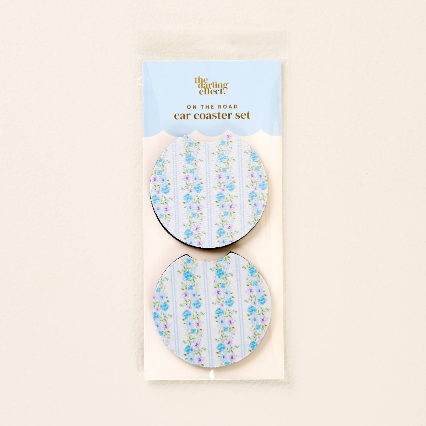 On the Road Car Coaster Set-Petal Parade Blue