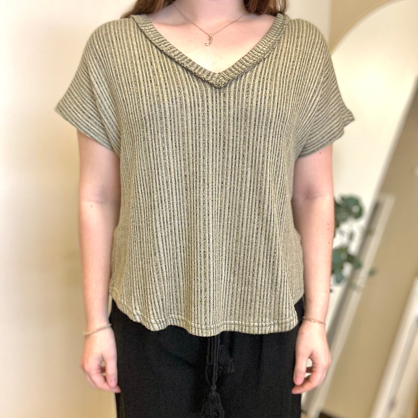 Easy V Knit Top