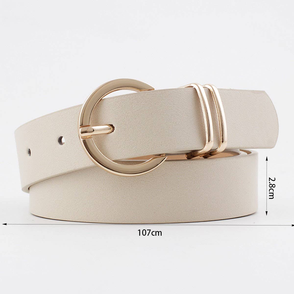 RING HOLE PIN BUCKLE DECORATIVE