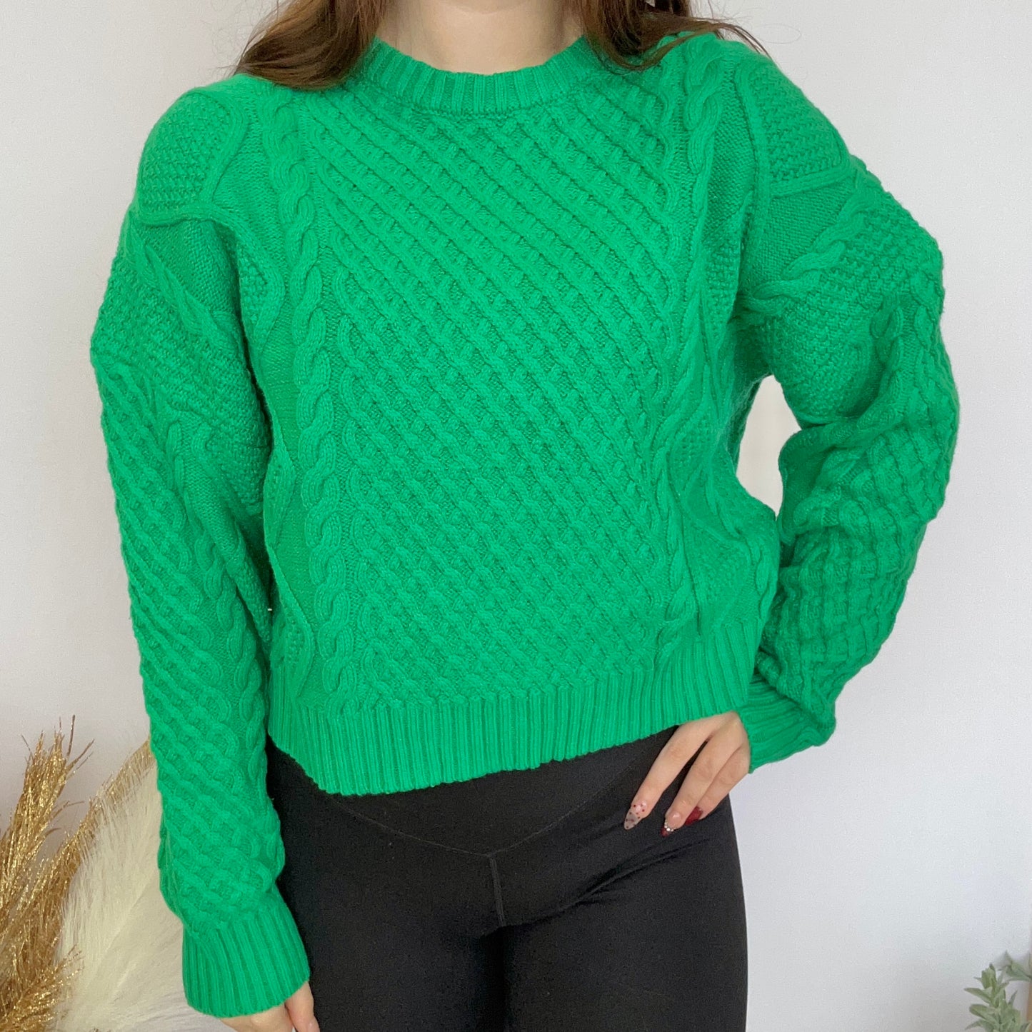 Winter Waves Cable Knit Sweater