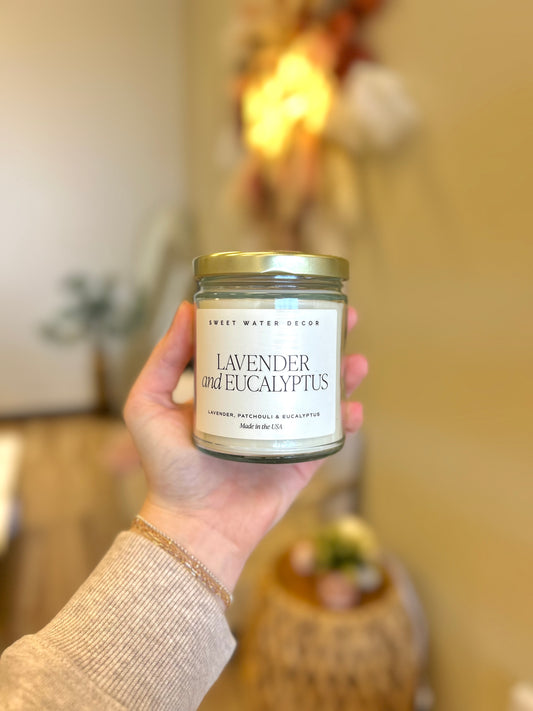 Lavender and Eucalyptus 9 oz Soy Candle