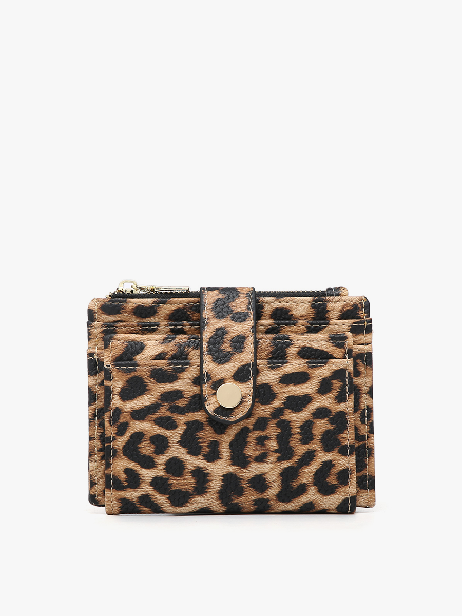 Sam Mini Snap Wallet/Card Holder: Brown