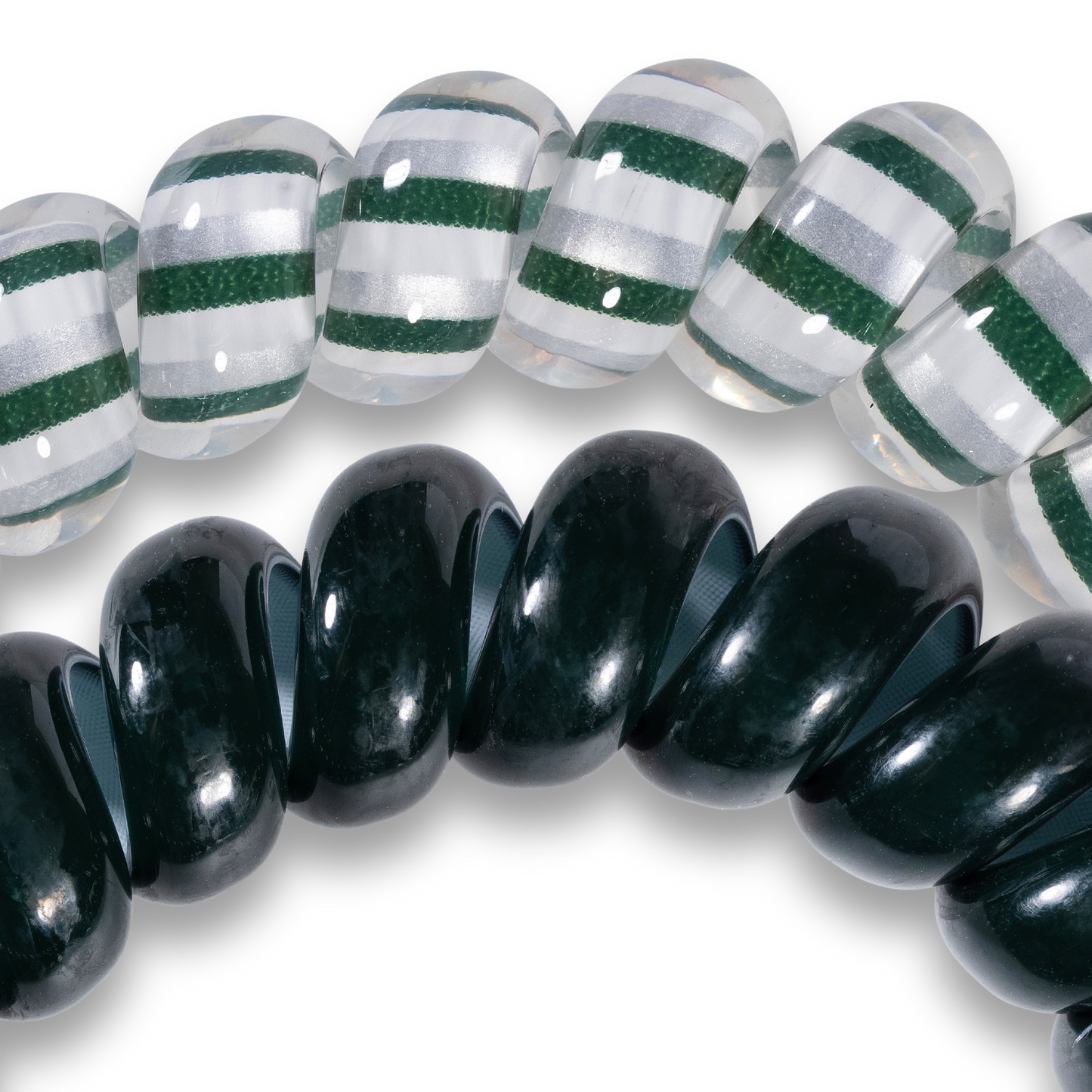 TELETIES - Spiral Hair Coils | Small | Michigan State Univ. Hair Ties