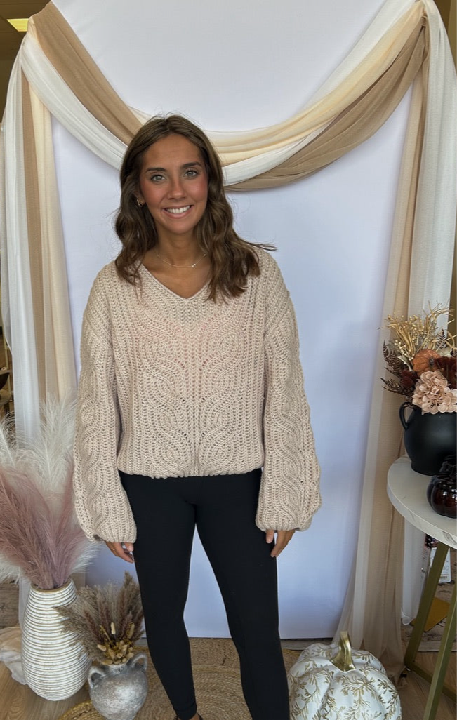 Falling for You Cropped Sweater