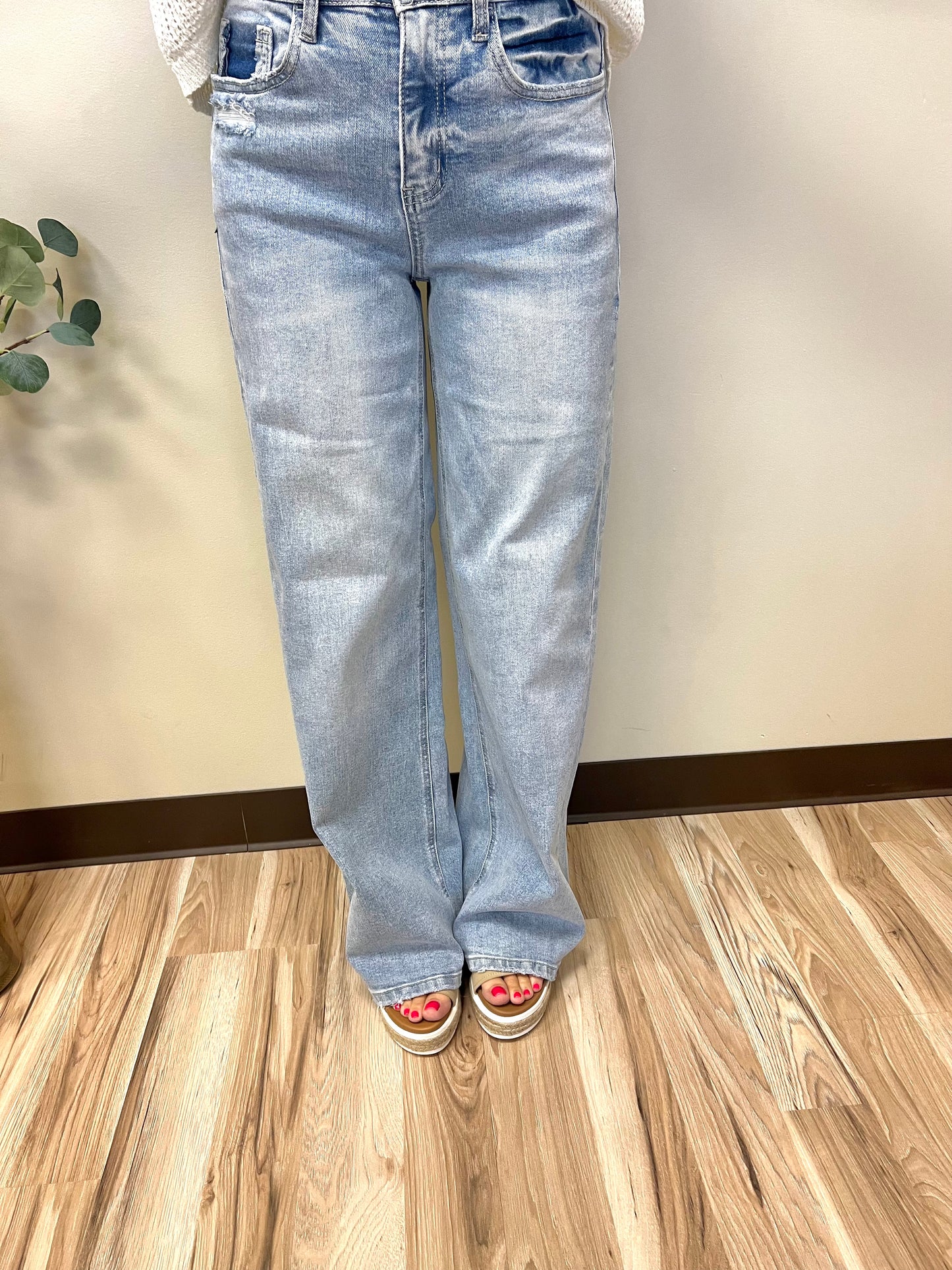 GLACIER TIDES- HIGH RISE SUPER WIDE LEG JEANS