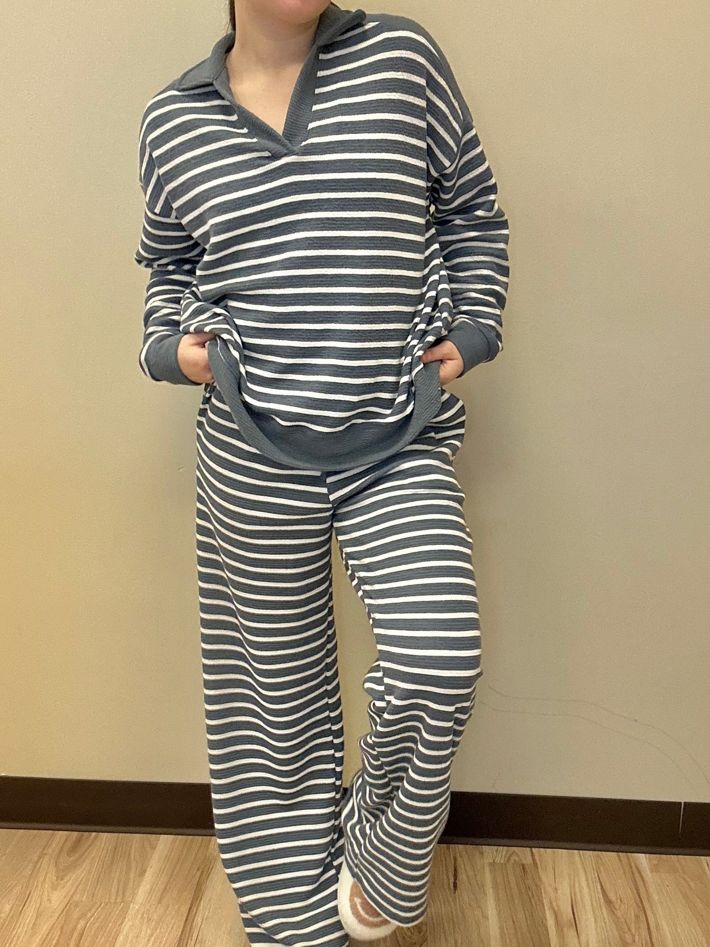 Blue Haze Drawstring Bottoms