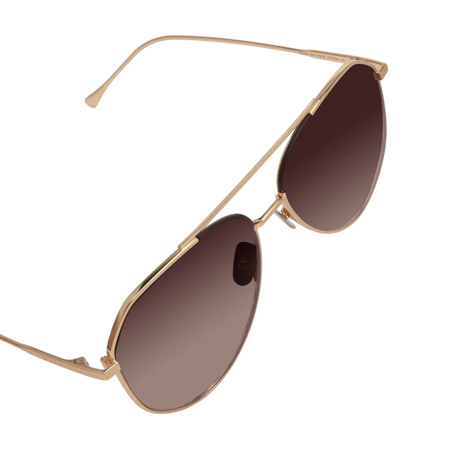 Dash - brushed gold coffee gradient sunglasses