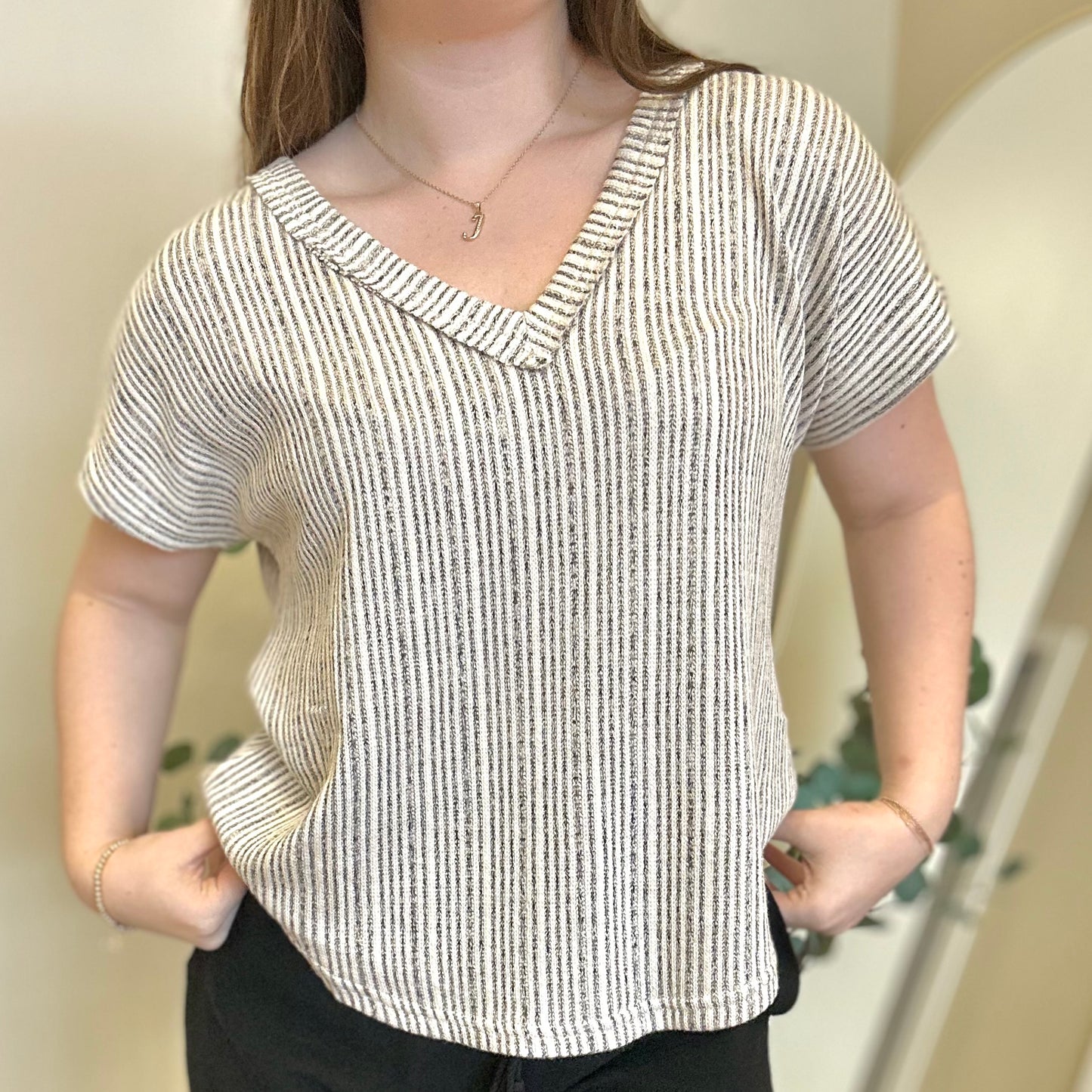 Easy V Knit Top