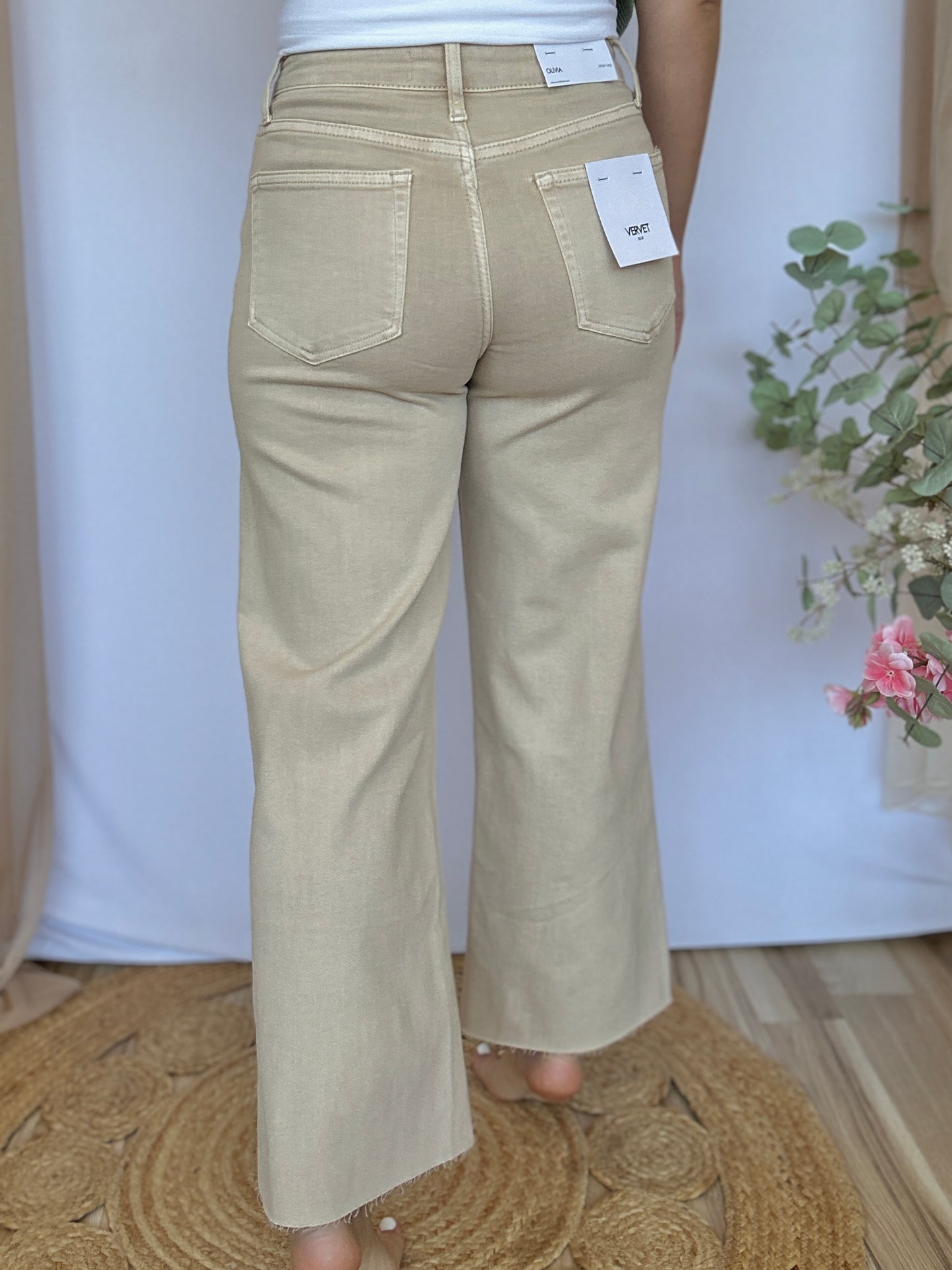 Missy High Rise Crop Wide Leg Jeans