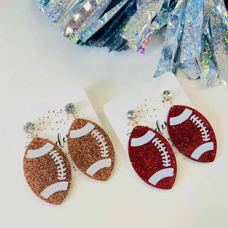 Glitter Acrylic Footballs