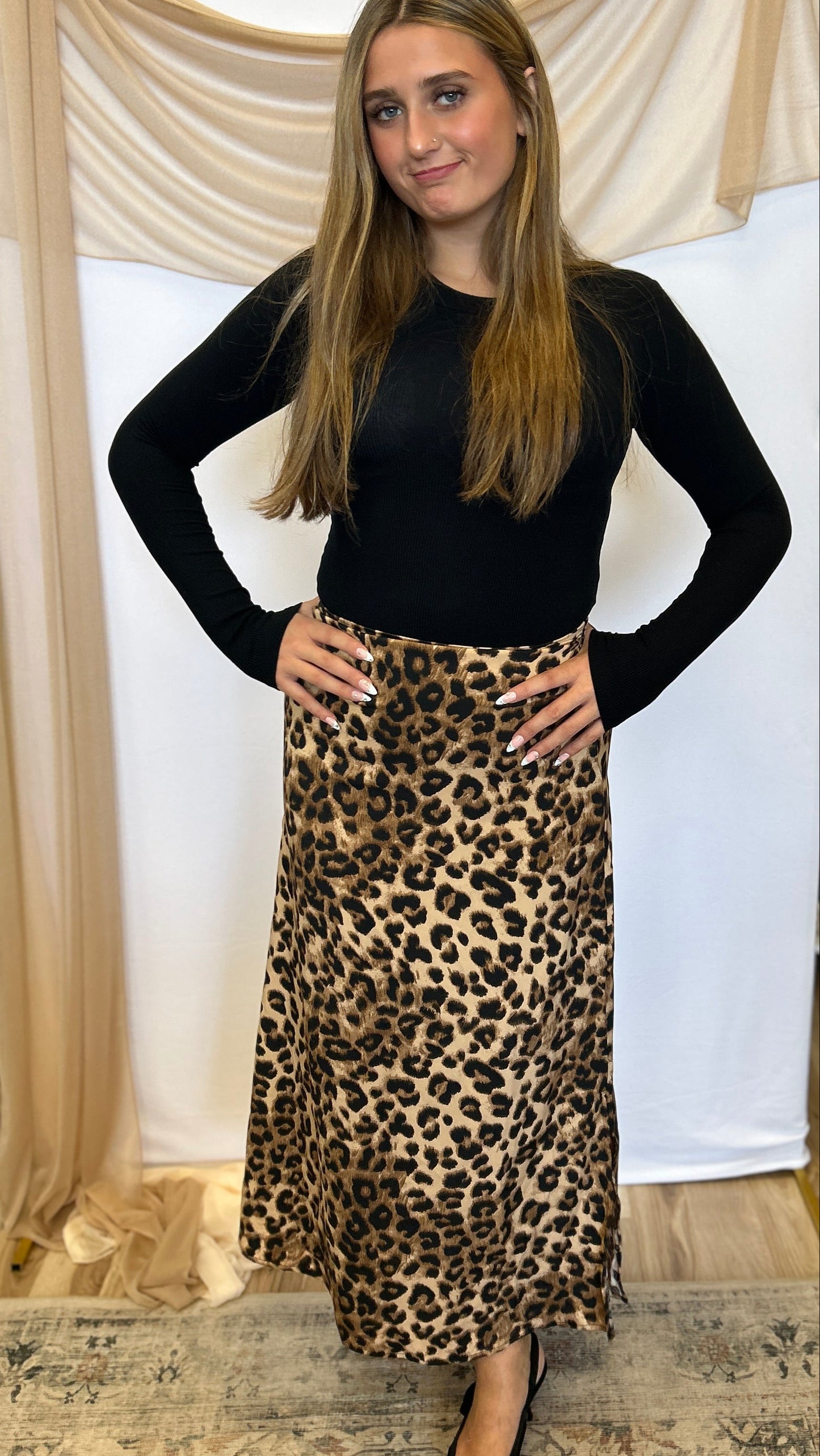 Golden Leopard Skirt