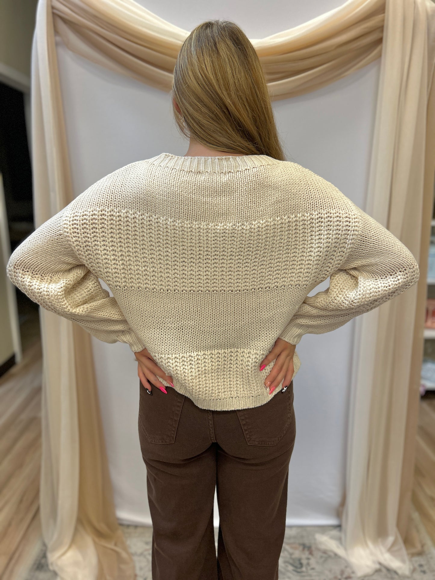 The Ella Ivory Sweater