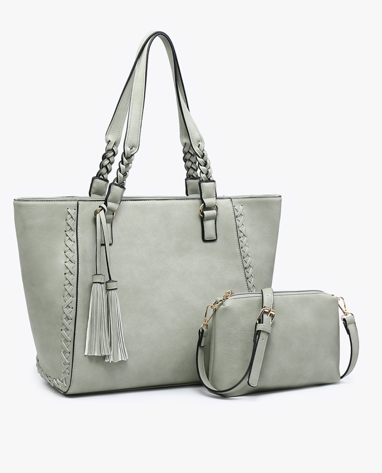Lisa Structured Tote w/ Braided Accents