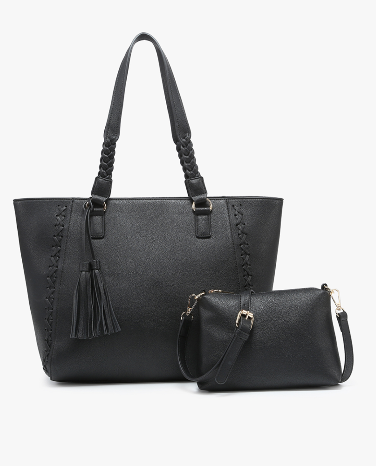 Lisa Structured Tote w/ Braided Accents