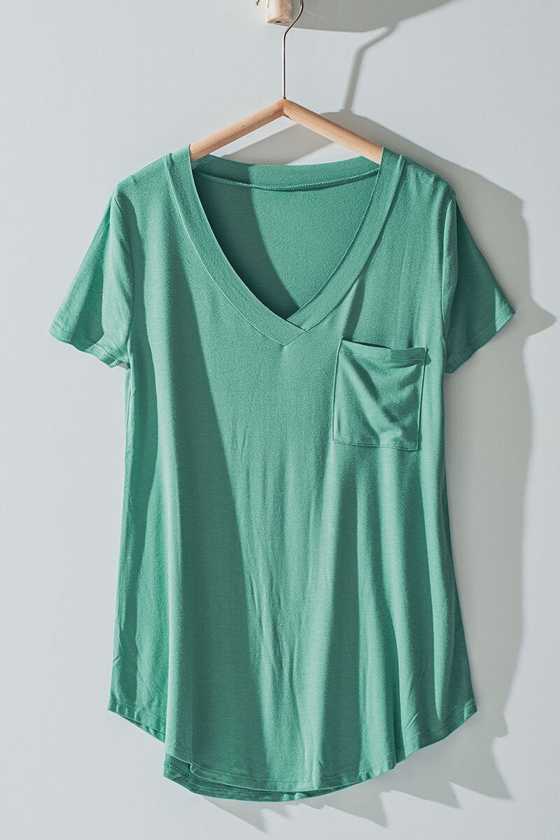 MONO B V-NECK TSHIRT W/ POCKET
