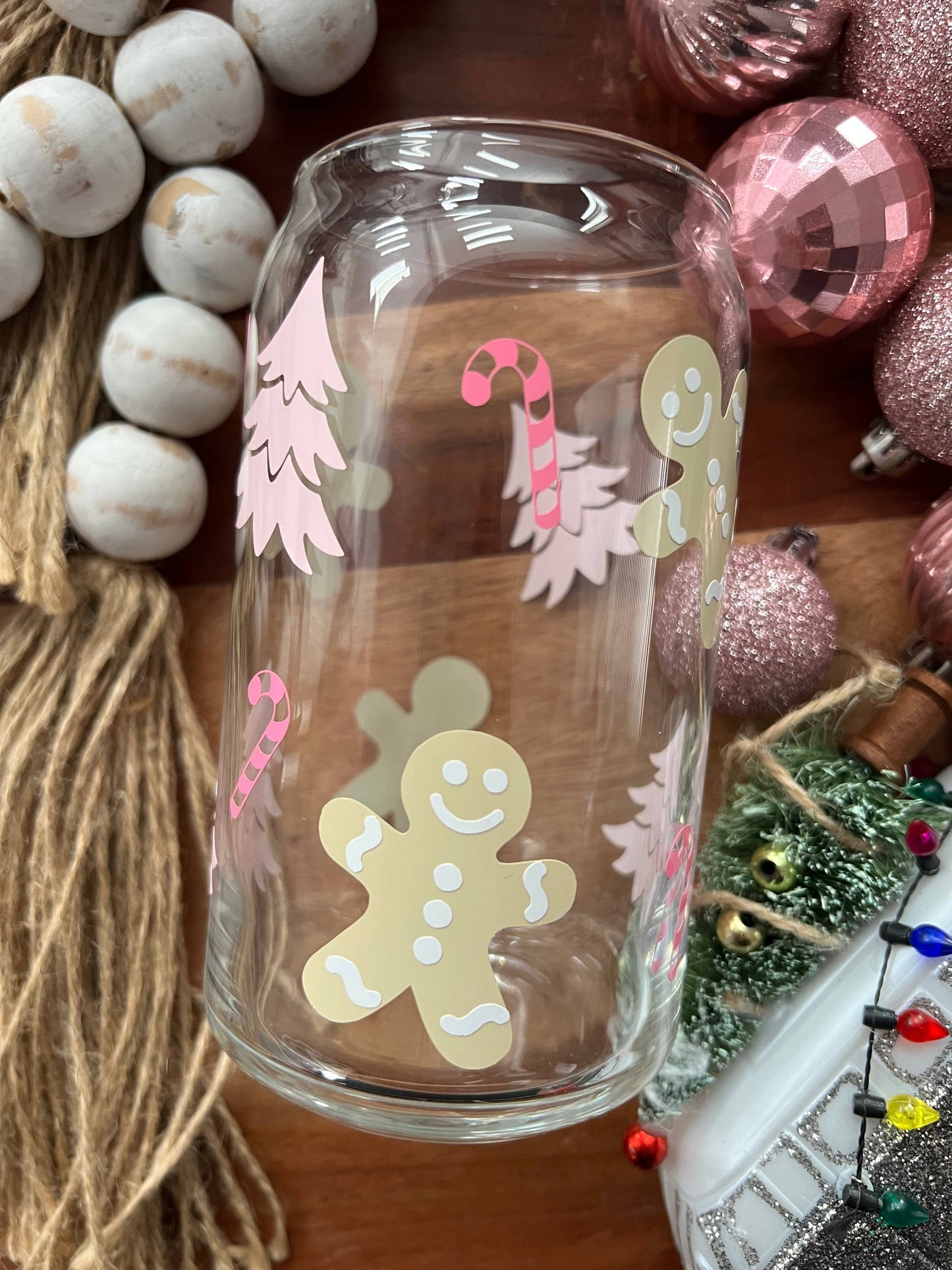 Candy Cane Coffee Glass