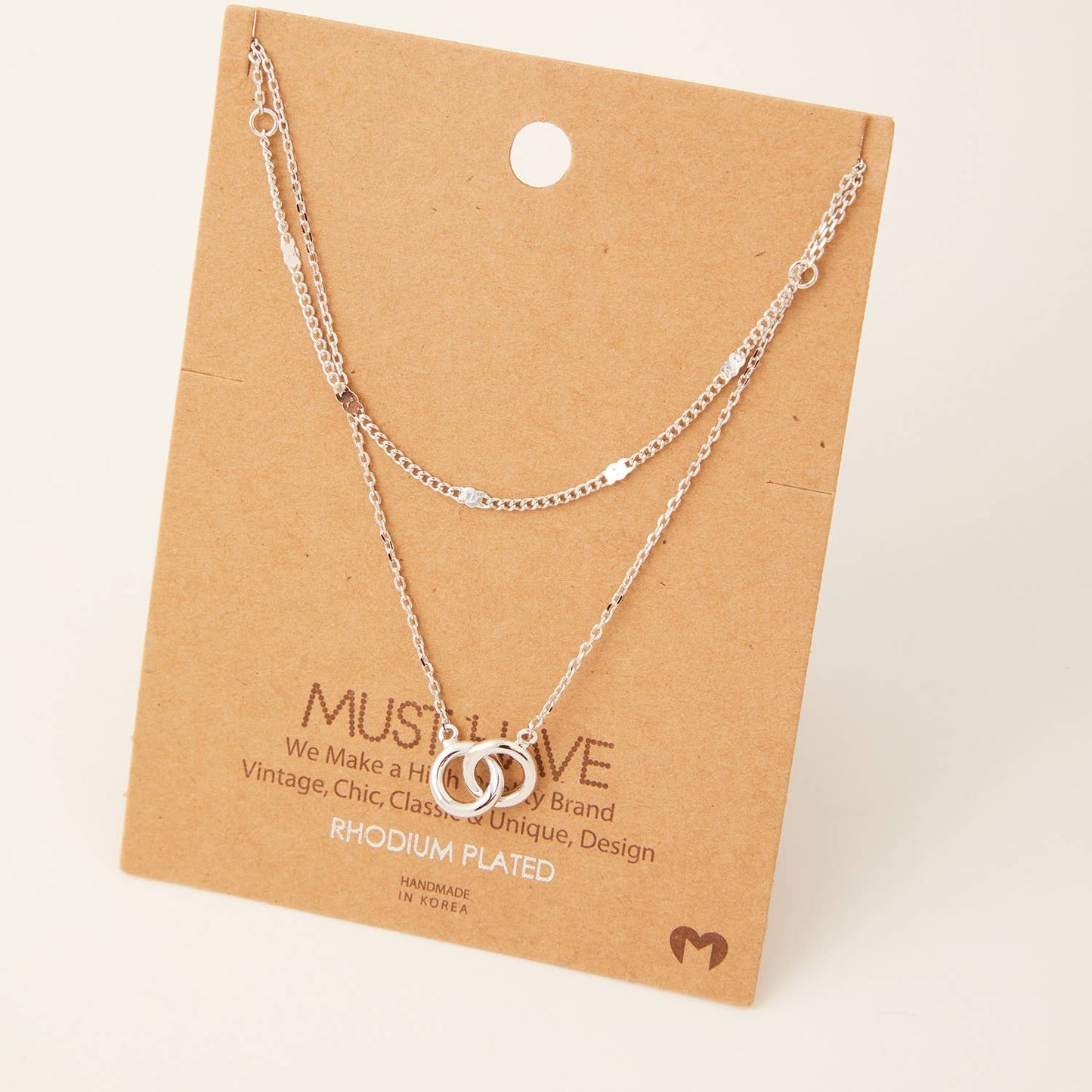 Layered Mini Circle Link Necklace