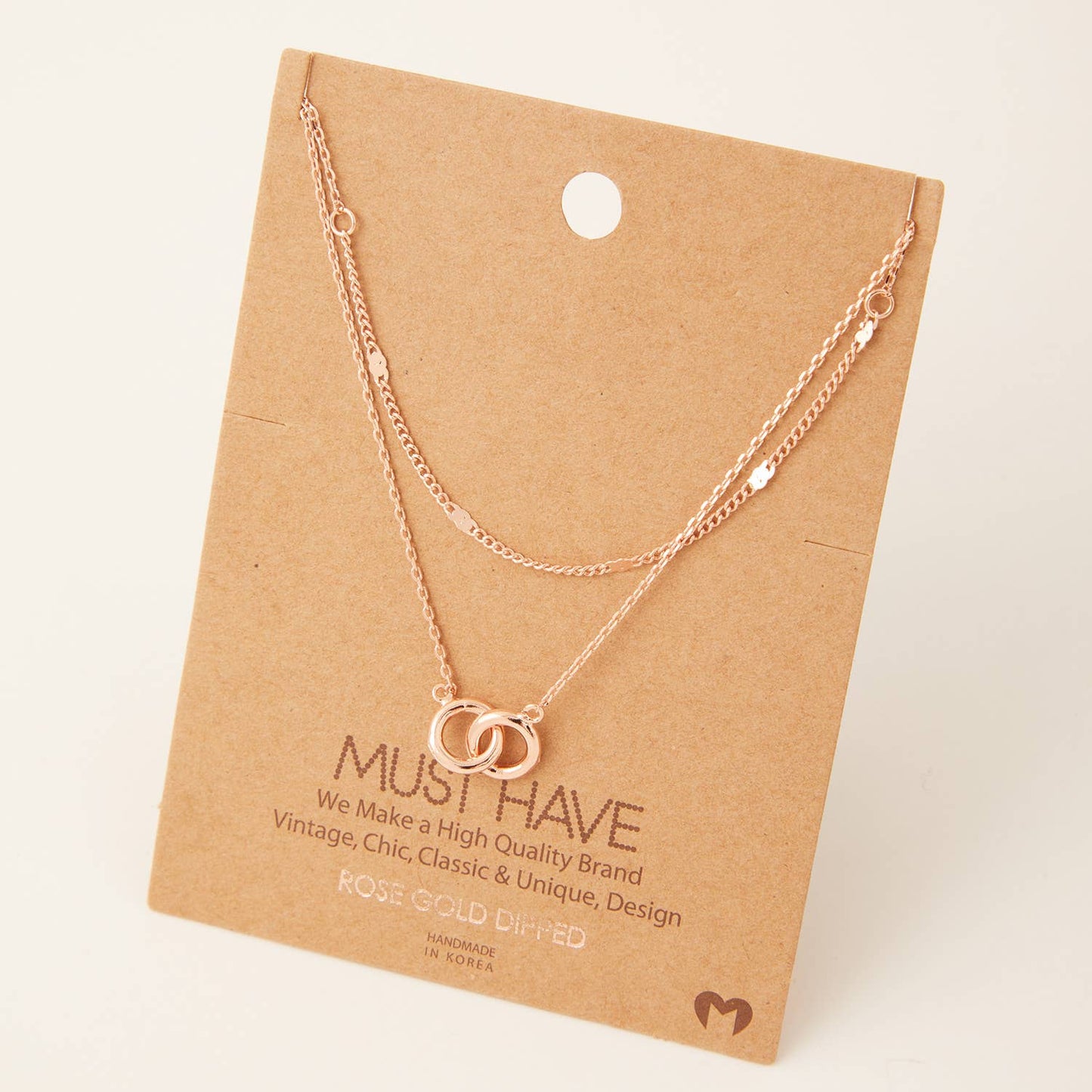 Layered Mini Circle Link Necklace