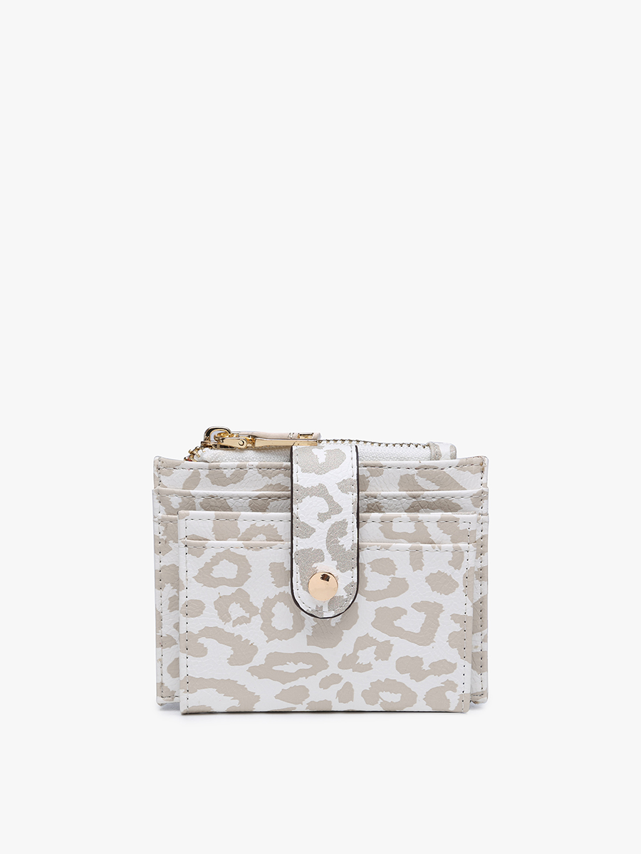 Sam Mini Snap Wallet/Card Holder: Brown