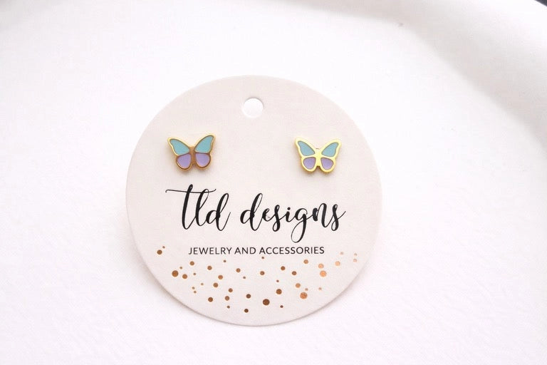 Butterfly Twist-Back Stud Earrings