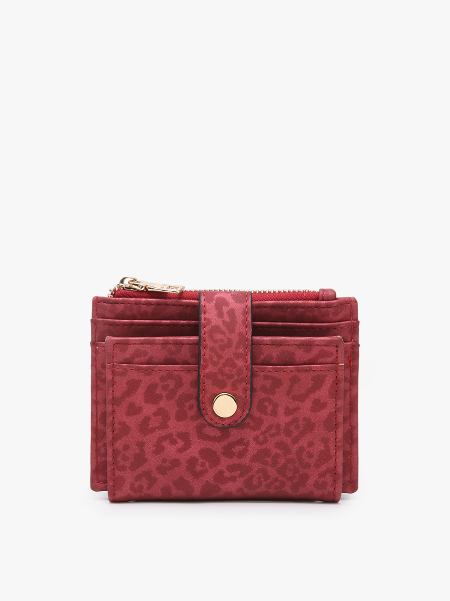 Sam Mini Snap Wallet/Card Holder: Brown