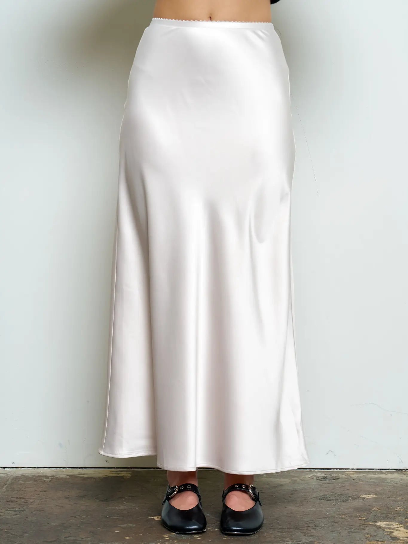 After Hours Satin Midi Skirt
