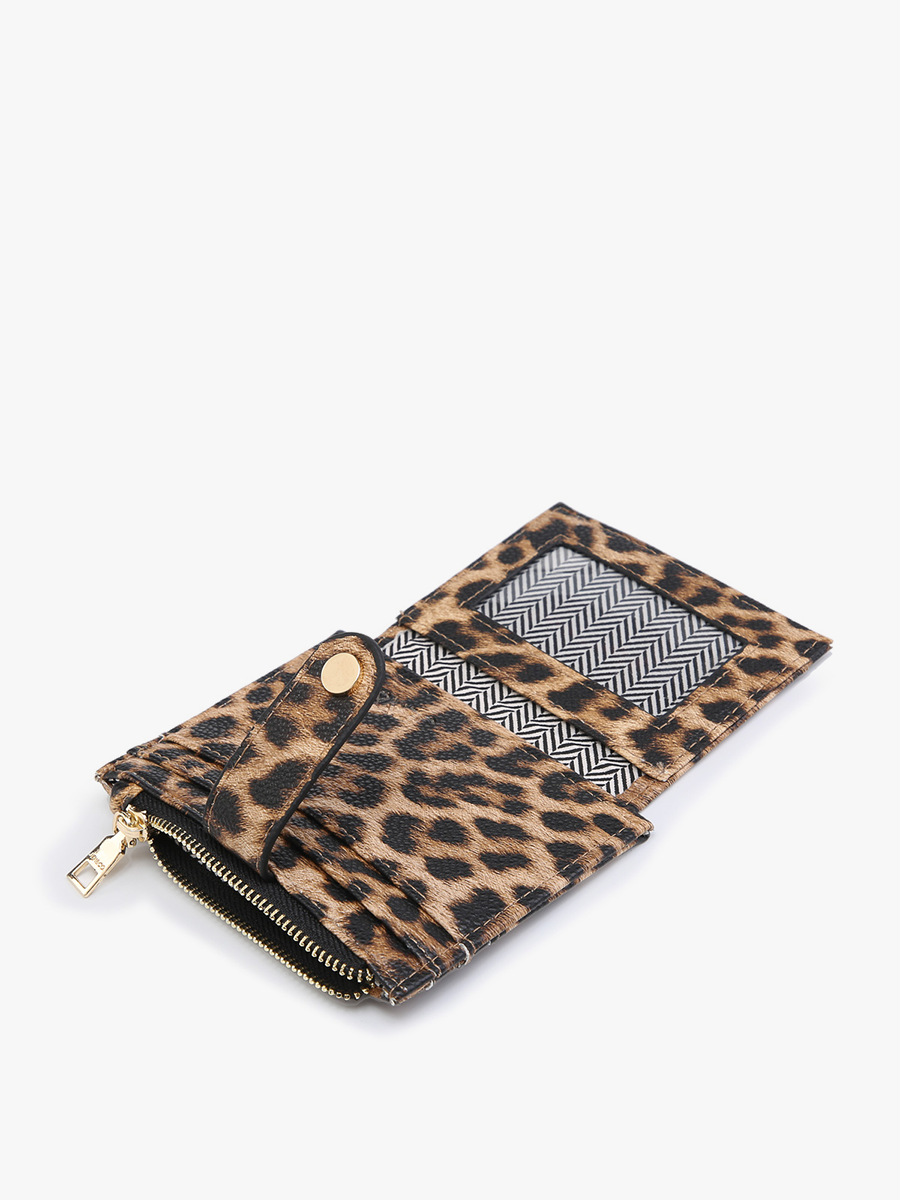 Sam Mini Snap Wallet/Card Holder: Brown