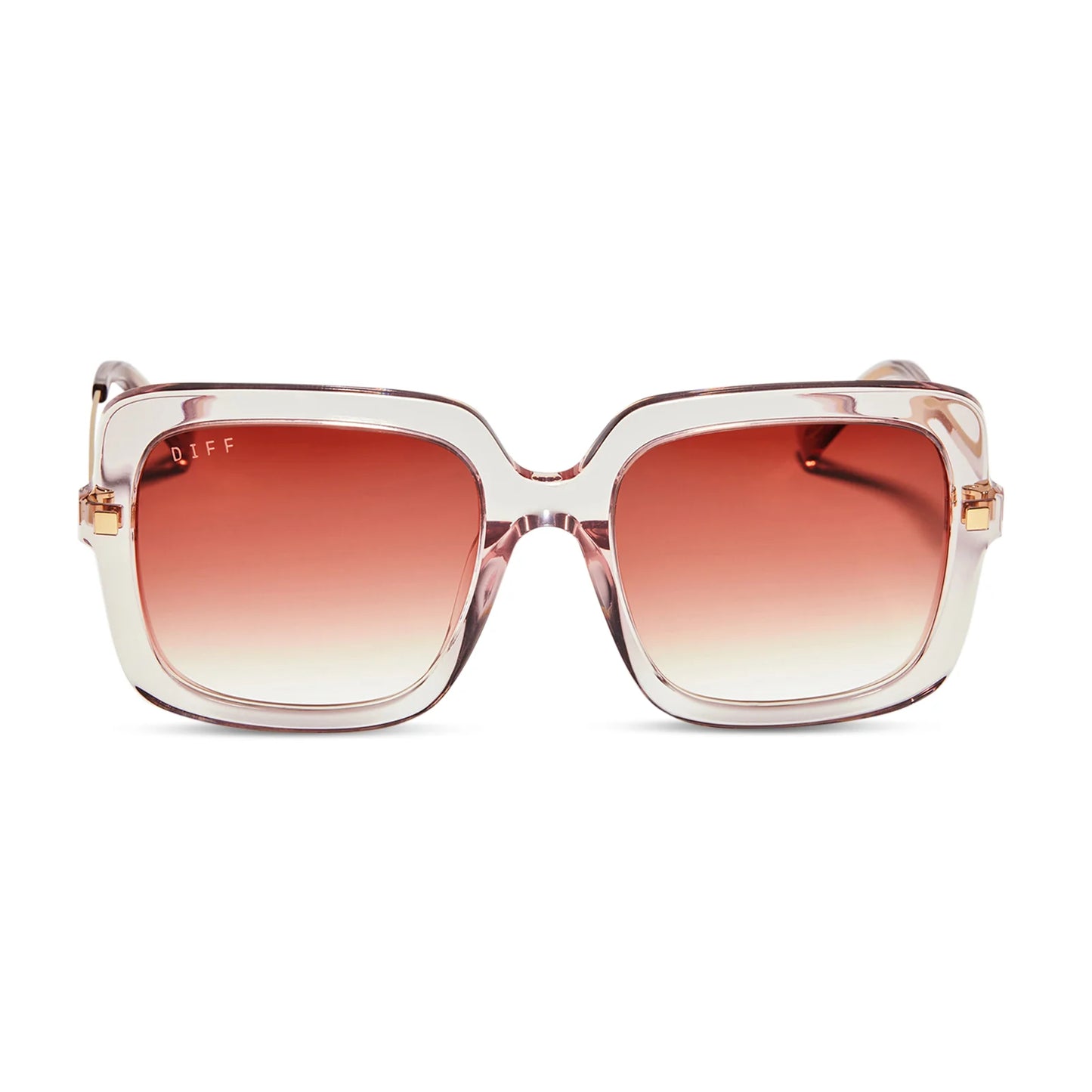 Sandra - light pink crystal dusk gradient sunglasses