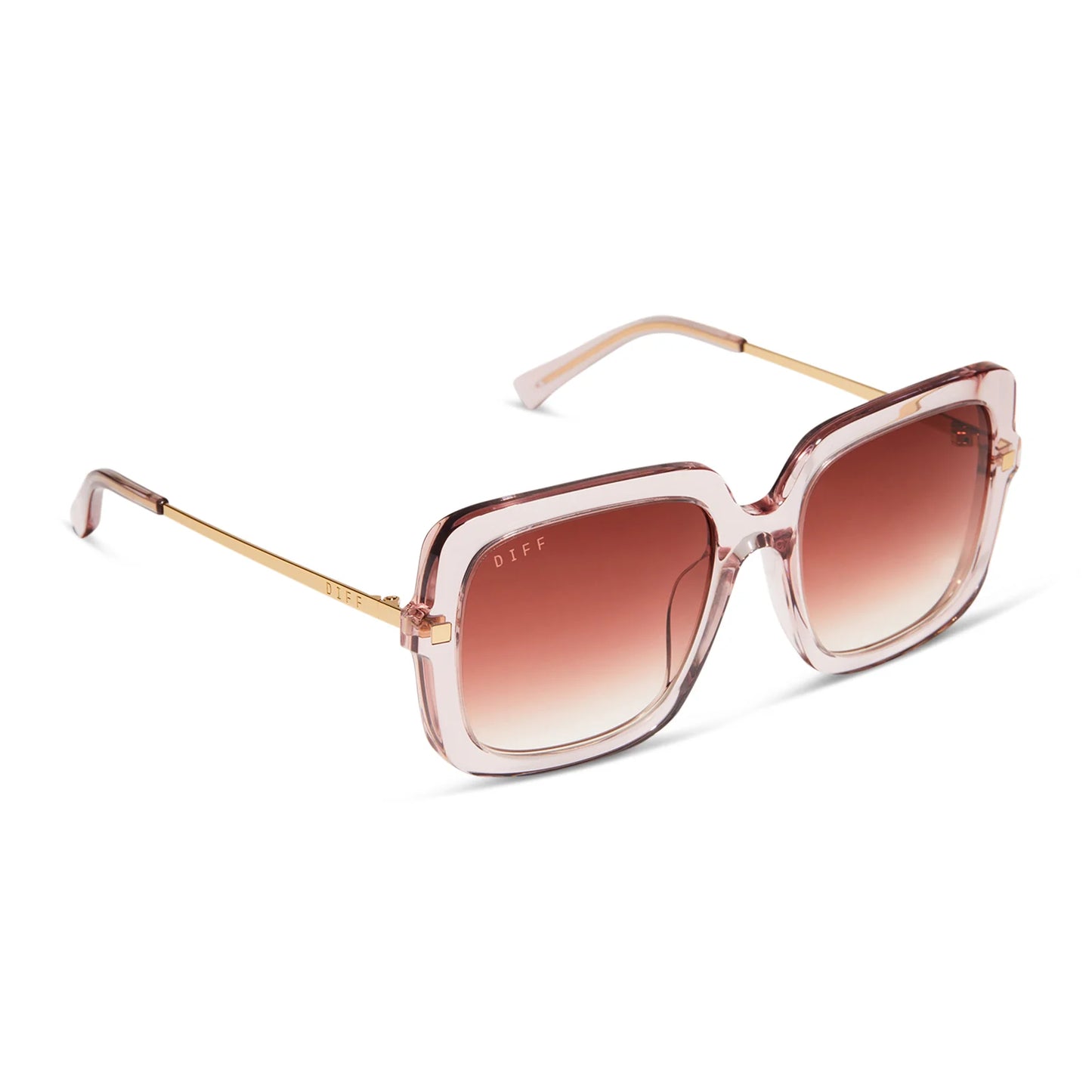 Sandra - light pink crystal dusk gradient sunglasses