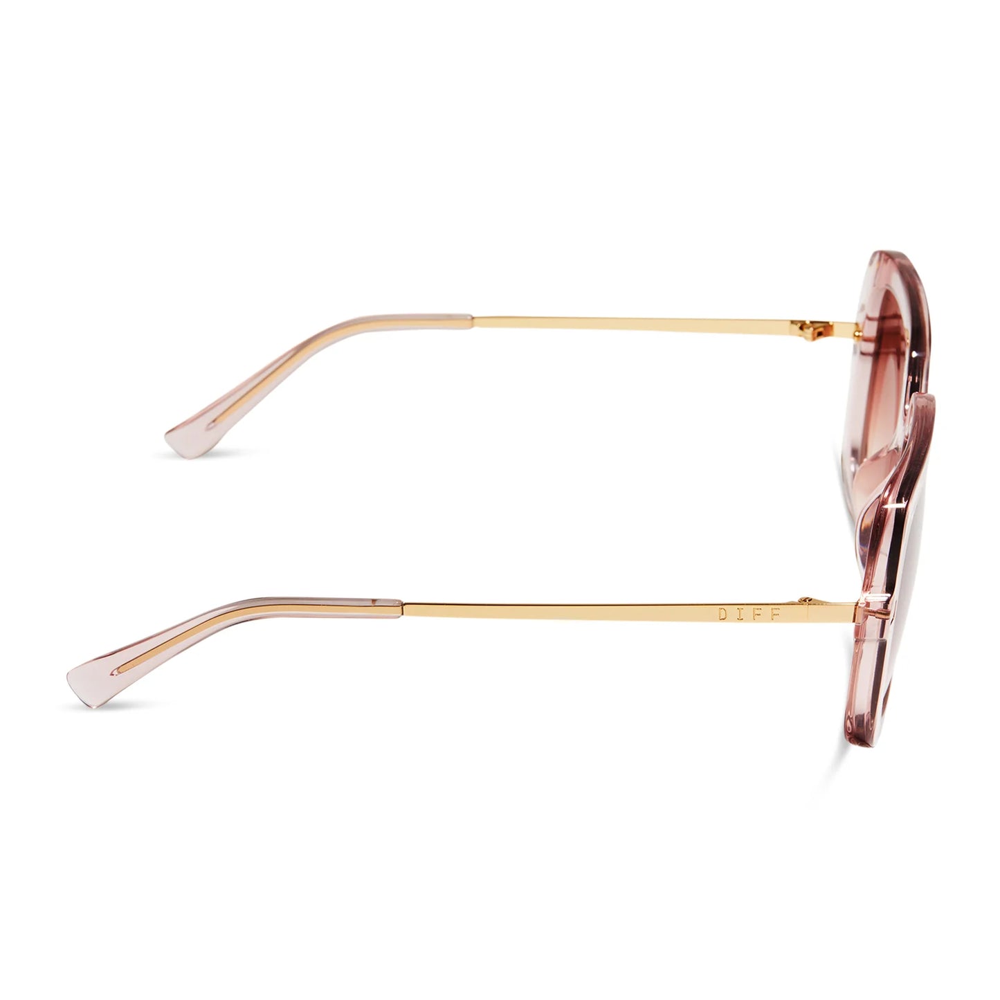 Sandra - light pink crystal dusk gradient sunglasses