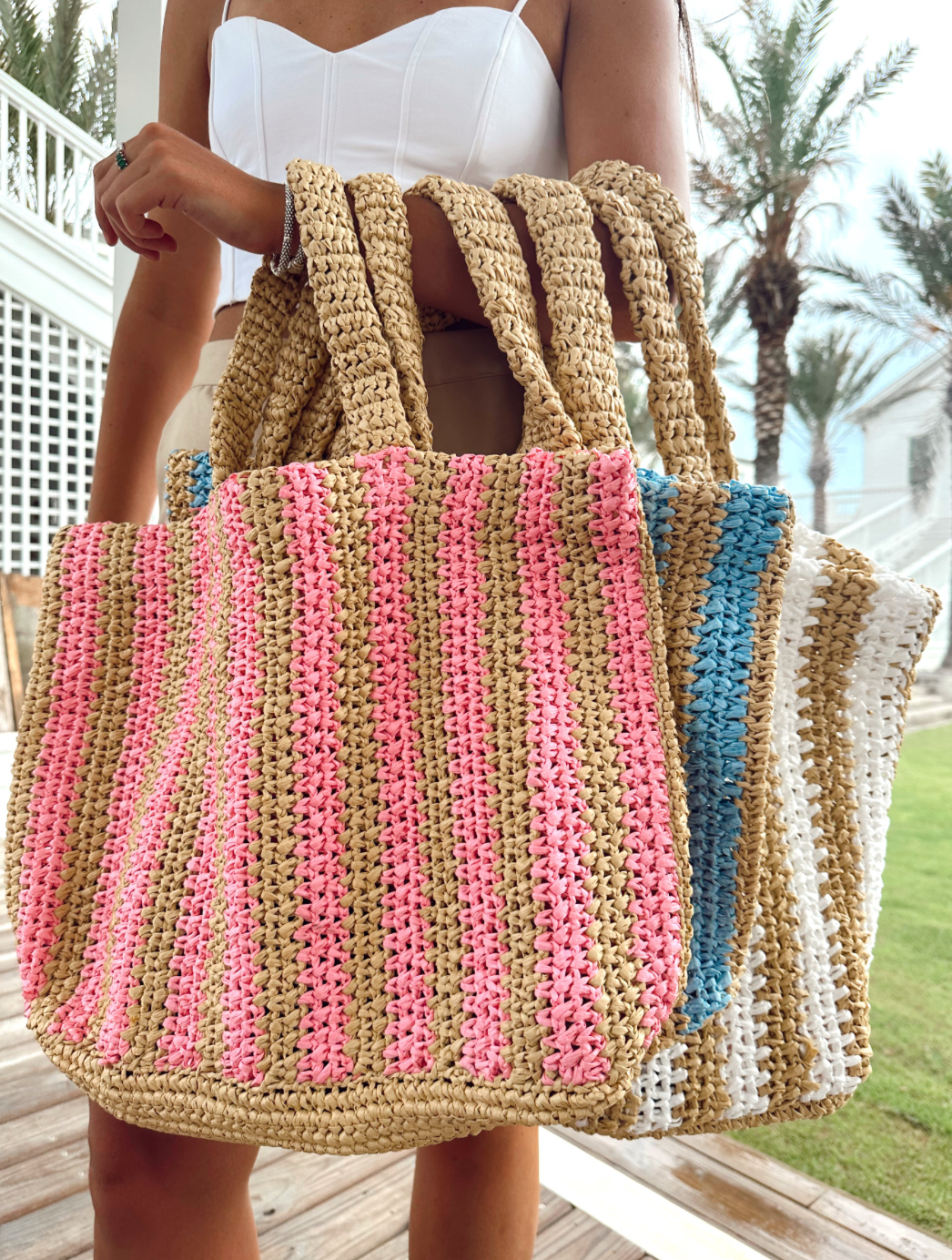 Striped Tote Bag