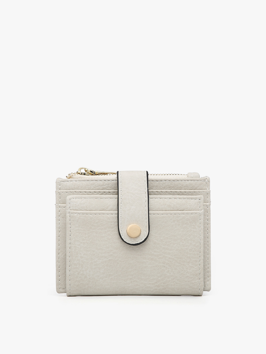 Sam Mini Snap Wallet/Card Holder: Brown