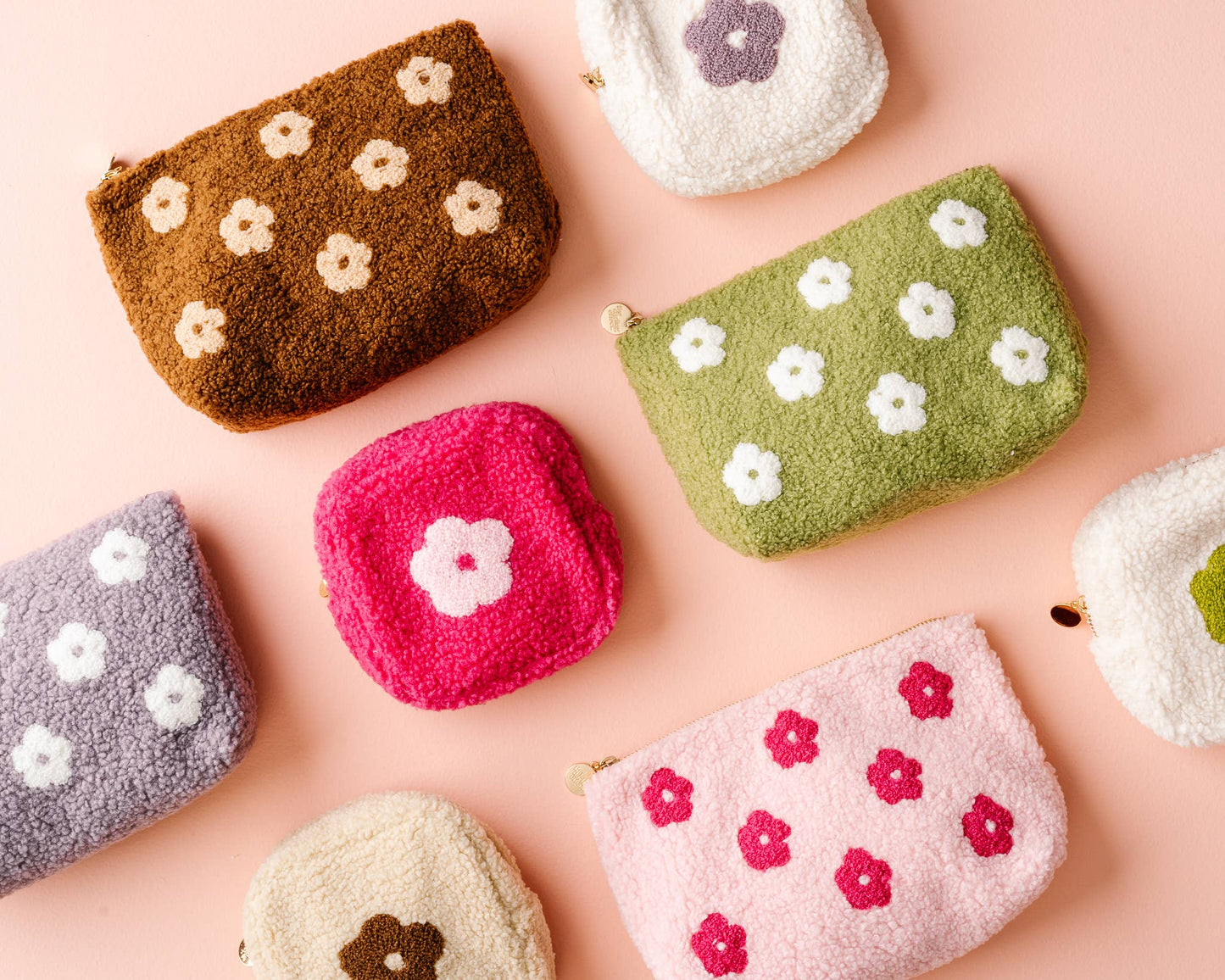 Teddy Pouch - Pink Flower