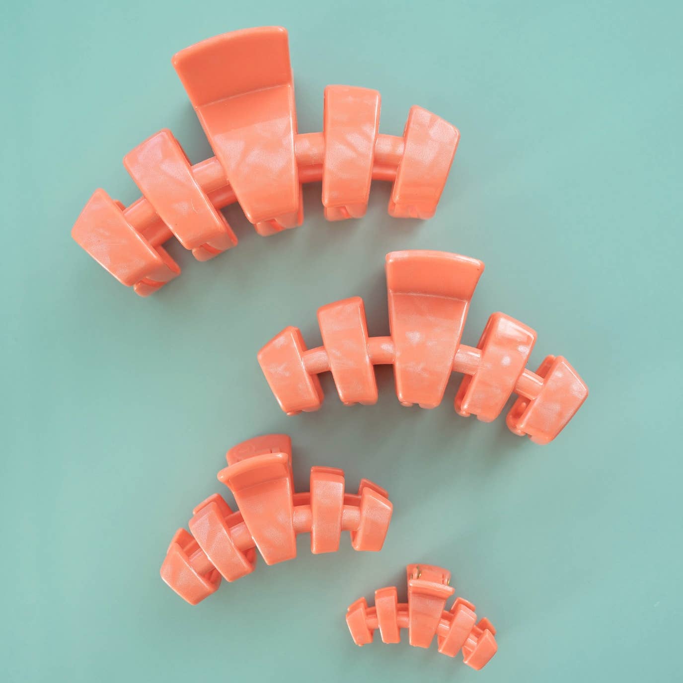 TELETIES - Classic Hair Clip | Large | Dreamsicle