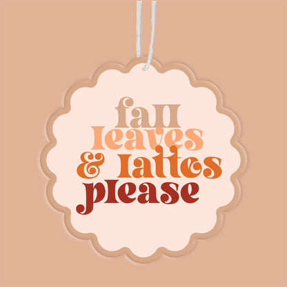 Sweet Ride Car Air Freshener-Fall Leaves & Lattes Please