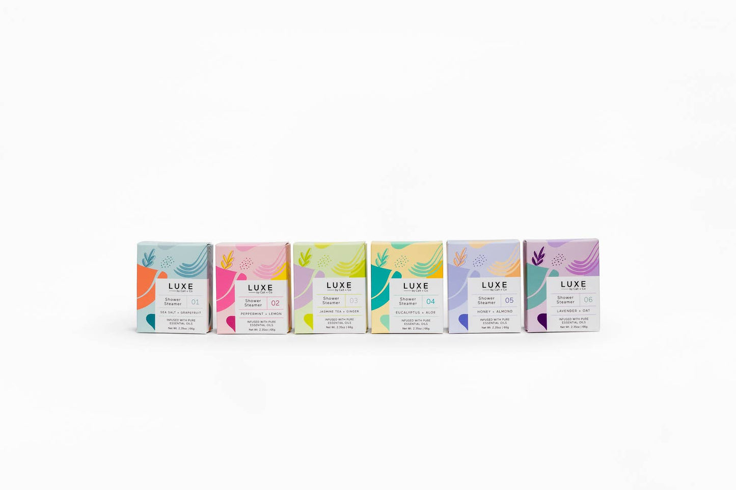 Cait + Co - Luxe Jasmine Tea + Ginger Shower Steamer Fizzy Bomb