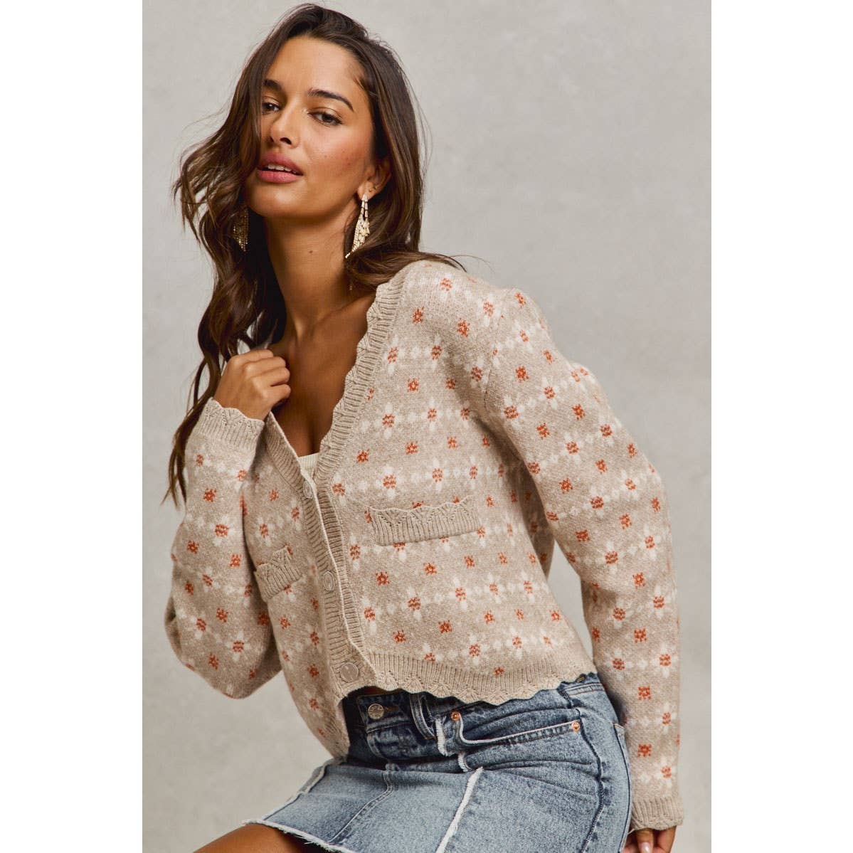 Daisy Darling Floral Knit Cardigan