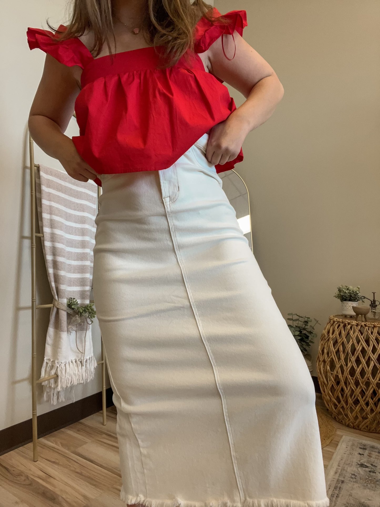 Happy As A Daisy High-Rise Maxi Skirt
