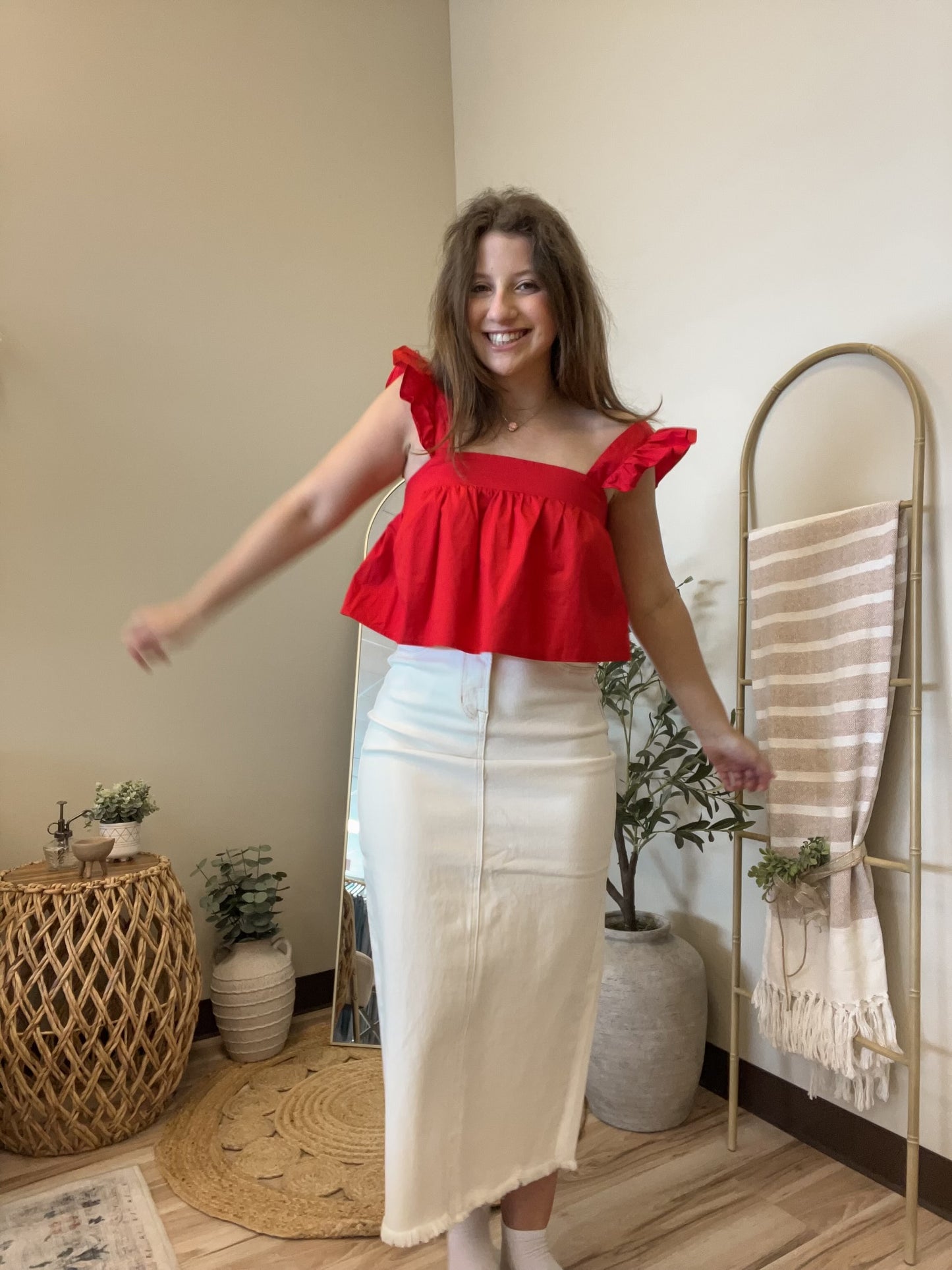 Happy As A Daisy High-Rise Maxi Skirt
