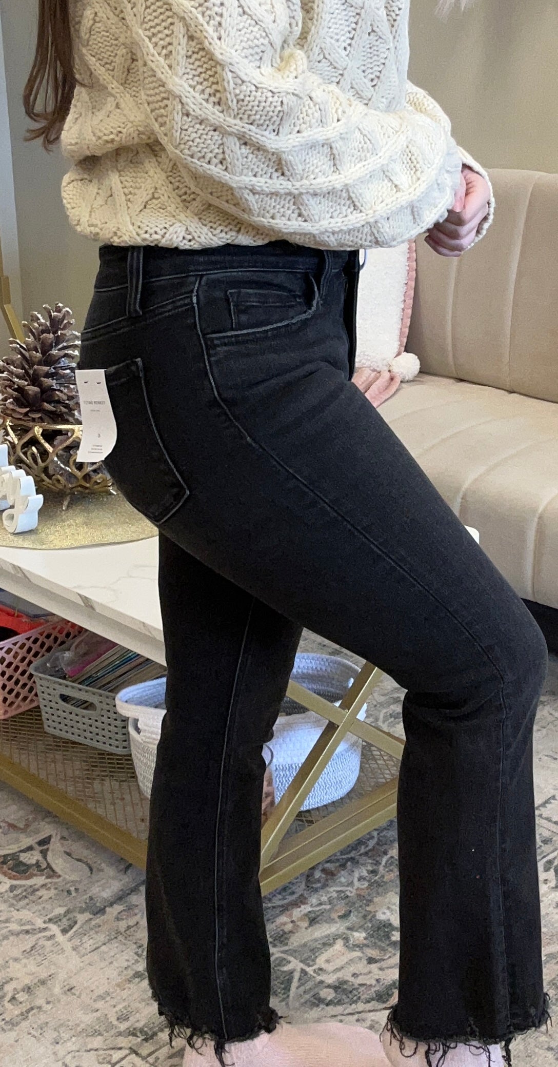 The Julie Crop Raw Hem