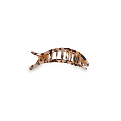TELETIES - Round Flat Hair Clip | Small | Blonde Tortoise